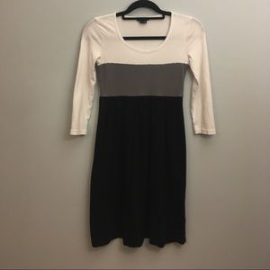 White, Black, and Gray Cotton Dress by Theory